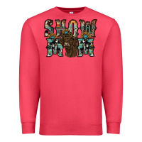 Cardinal show mom highland cow Premium Sweatshirt - SublimationCraftShop