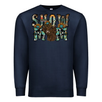 Navy show mom highland cow Premium Sweatshirt - SublimationCraftShop
