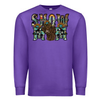 Purple show mom highland cow Premium Sweatshirt - SublimationCraftShop