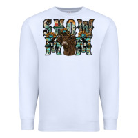 White show mom highland cow Premium Sweatshirt - SublimationCraftShop