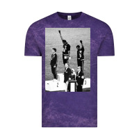 Cloud Purple black power black fist 1968 olympics Vintage Tee - artisFamous
