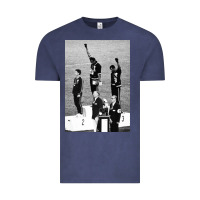 Vintage Denim black power black fist 1968 olympics Vintage Tee - artisFamous