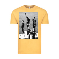 Vintage Mustard black power black fist 1968 olympics Vintage Tee - artisFamous