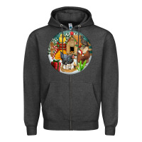 Charcoal Heather Christmas coop ornament Zipper Hoodie - FaDigitalArtStudio