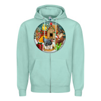 Seafoam Christmas coop ornament Zipper Hoodie - FaDigitalArtStudio