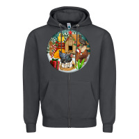 Smoke Christmas coop ornament Zipper Hoodie - FaDigitalArtStudio