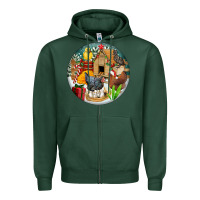 Sports Green Christmas coop ornament Zipper Hoodie - FaDigitalArtStudio