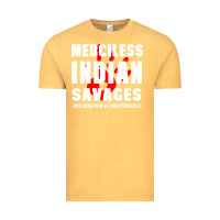 Vintage Mustard merciless indian savages Vintage Tee - artisFamous