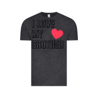 Vintage Black i love my brother, brothers day , brother sister  love Vintage Tee - artisFamous