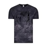 Cloud Black Banksy Zebra Vintage Tee - artisFamous