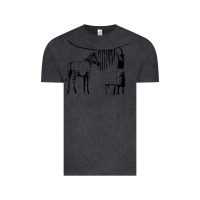 Vintage Black Banksy Zebra Vintage Tee - artisFamous