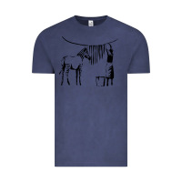 Vintage Denim Banksy Zebra Vintage Tee - artisFamous