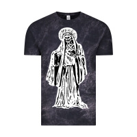 Cloud Black santa muerte blanca Vintage Tee - artisFamous