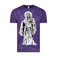Cloud Purple santa muerte blanca Vintage Tee - artisFamous