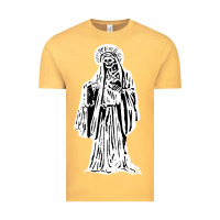 Vintage Mustard santa muerte blanca Vintage Tee - artisFamous