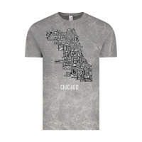 Cloud Rock chicago typography neighborhood map Vintage Tee - artisFamous