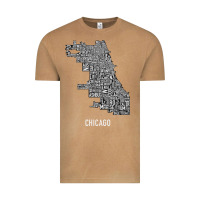 Vintage Camel chicago typography neighborhood map Vintage Tee - artisFamous