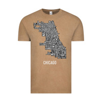 Vintage Coffee chicago typography neighborhood map Vintage Tee - artisFamous