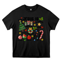 Black religious christmas Heavy Core Tee - MaliasSmallBusiness