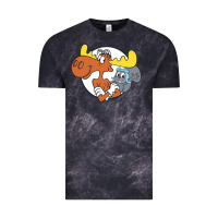 Cloud Black Vintage Rocky And Bullwinkle Vintage Tee - artisFamous