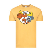 Vintage Mustard Vintage Rocky And Bullwinkle Vintage Tee - artisFamous