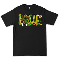 Black St. Patrick's Day love dog paw Premium Tee - BundleAndBundleShop