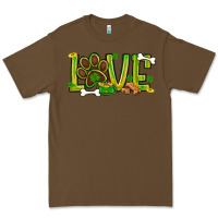 Cacao St. Patrick's Day love dog paw Premium Tee - BundleAndBundleShop