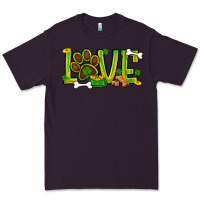 Plum St. Patrick's Day love dog paw Premium Tee - BundleAndBundleShop