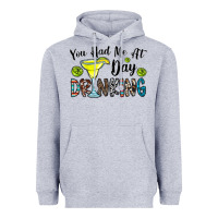 Heather Grey you had me at day drinkg Heavyweight Hoodie - CowhideDigitalArt