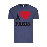 Vintage Denim i love paris eiffel tower funny Vintage Tee - artisFamous