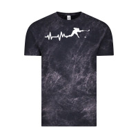 Cloud Black hockey player heartbeat ice Vintage Tee - artisFamous