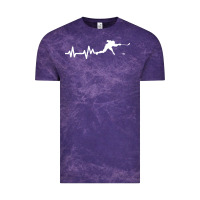 Cloud Purple hockey player heartbeat ice Vintage Tee - artisFamous