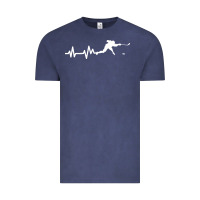 Vintage Denim hockey player heartbeat ice Vintage Tee - artisFamous