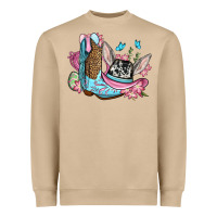 Easter Cowboy Boots Hat Heavyweight Sweatshirt | Teevron