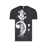Vintage Black musical guitar bass Vintage Tee - artisFamous