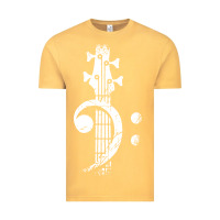 Vintage Mustard musical guitar bass Vintage Tee - artisFamous