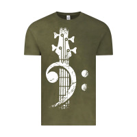 Vintage Olive musical guitar bass Vintage Tee - artisFamous