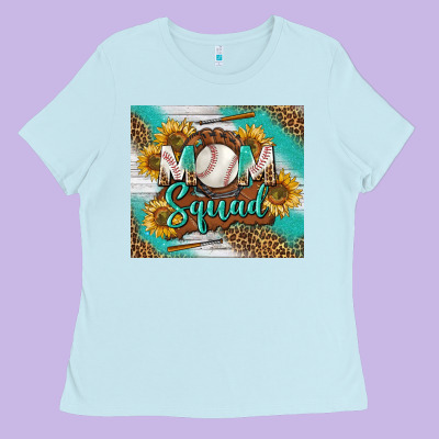 Baseball Mom Squad Tumbler Ladies Tee Designed By Bundleandbundleshop
