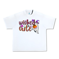 White wicked cute Urban Heavy Tee - NancyCooperArtShop