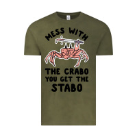 Vintage Olive mess with the crabo you get the stabo Vintage Tee - artisFamous