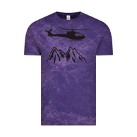 Cloud Purple mountain rescue helicopter funny Vintage Tee - artisFamous