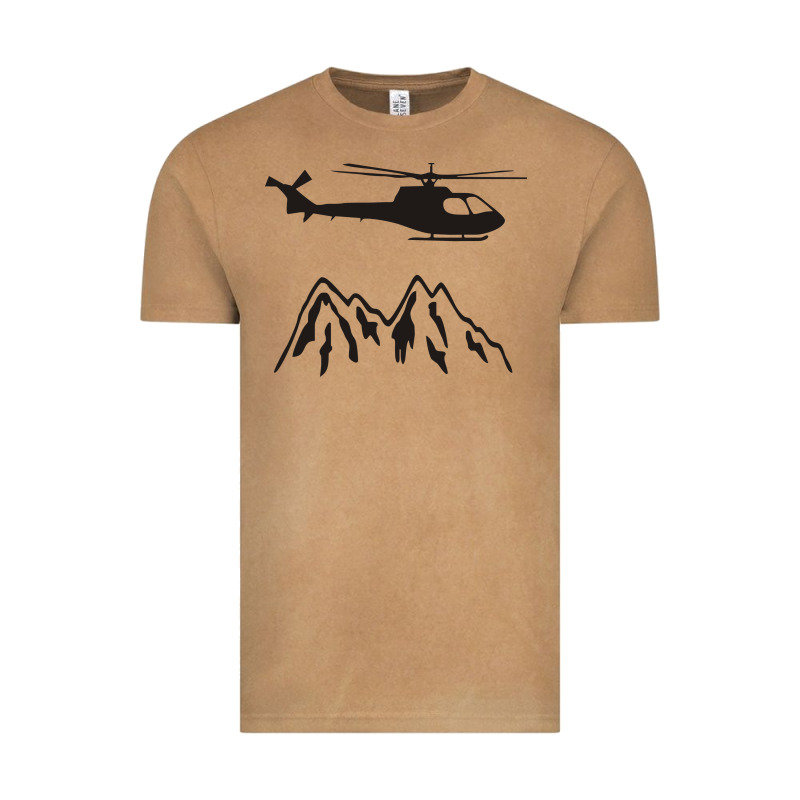 Mountain Rescue Helicopter Funny Vintage Tee by artisFamous | Teevron