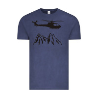 Vintage Denim mountain rescue helicopter funny Vintage Tee - artisFamous