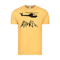 Vintage Mustard mountain rescue helicopter funny Vintage Tee - artisFamous
