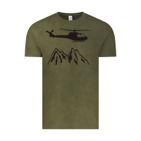 Vintage Olive mountain rescue helicopter funny Vintage Tee - artisFamous