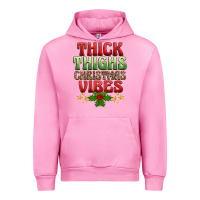 Fuchsia Pink thick thighs christmas vibes Urban Hoodie - BarkalooDesign