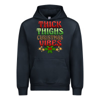 Navy thick thighs christmas vibes Urban Hoodie - BarkalooDesign