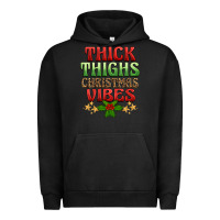 Pigment Black thick thighs christmas vibes Urban Hoodie - BarkalooDesign