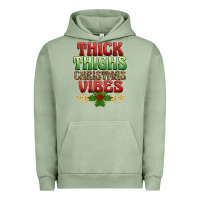 Pigment Oil Green thick thighs christmas vibes Urban Hoodie - BarkalooDesign