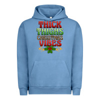 Pigment Pebble Blue thick thighs christmas vibes Urban Hoodie - BarkalooDesign